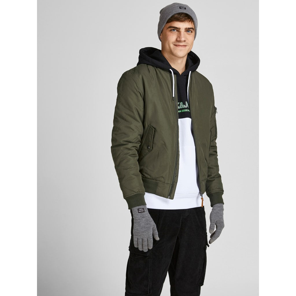 Jack&amp;Jones Men's Beret &amp; Gloves Set 12168383