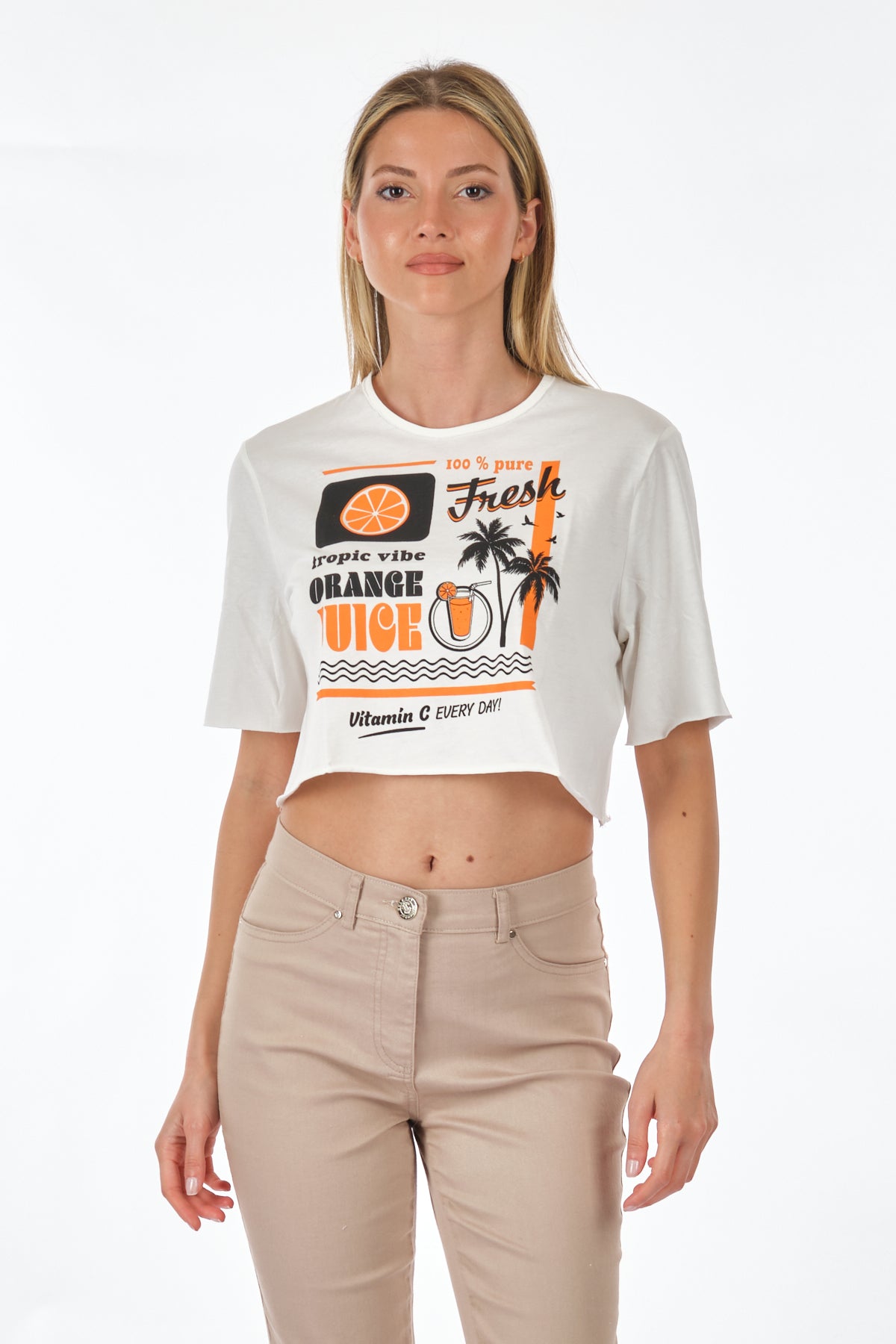 Only Kadın Crop T-shirt 15290663